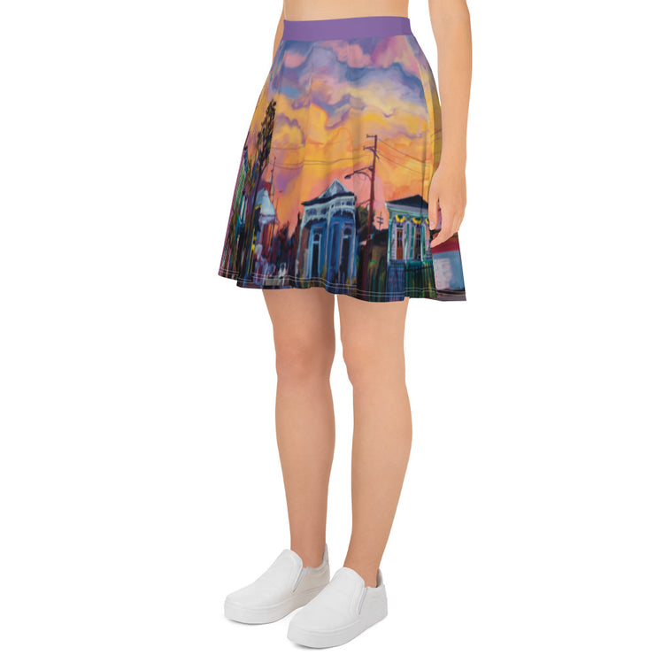 New Orleans Skyline Skater Skirt