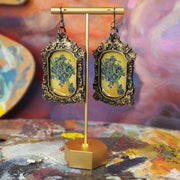 "Irises" (in a  vase) Van Gogh Earrings September restock